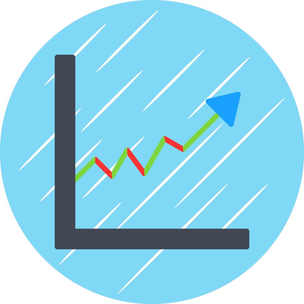 Line Graph Vector Icon Design