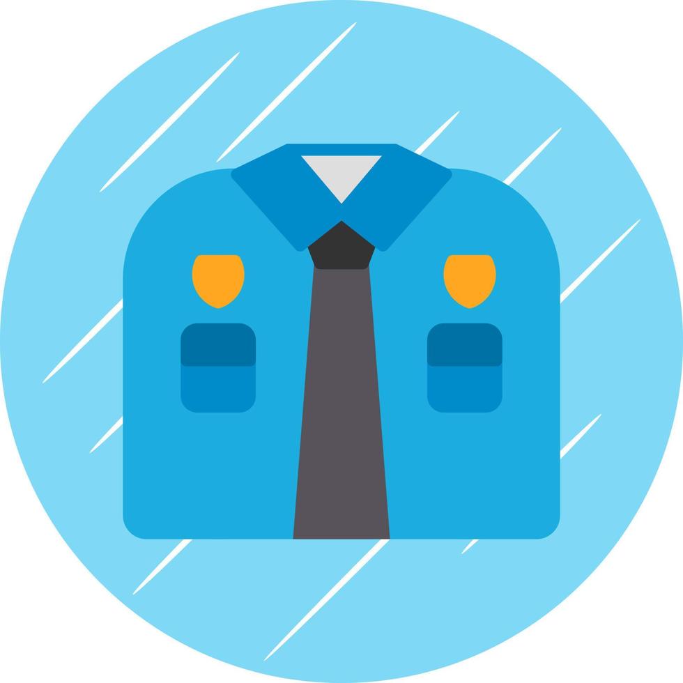Police Uniform Vector Icon Design