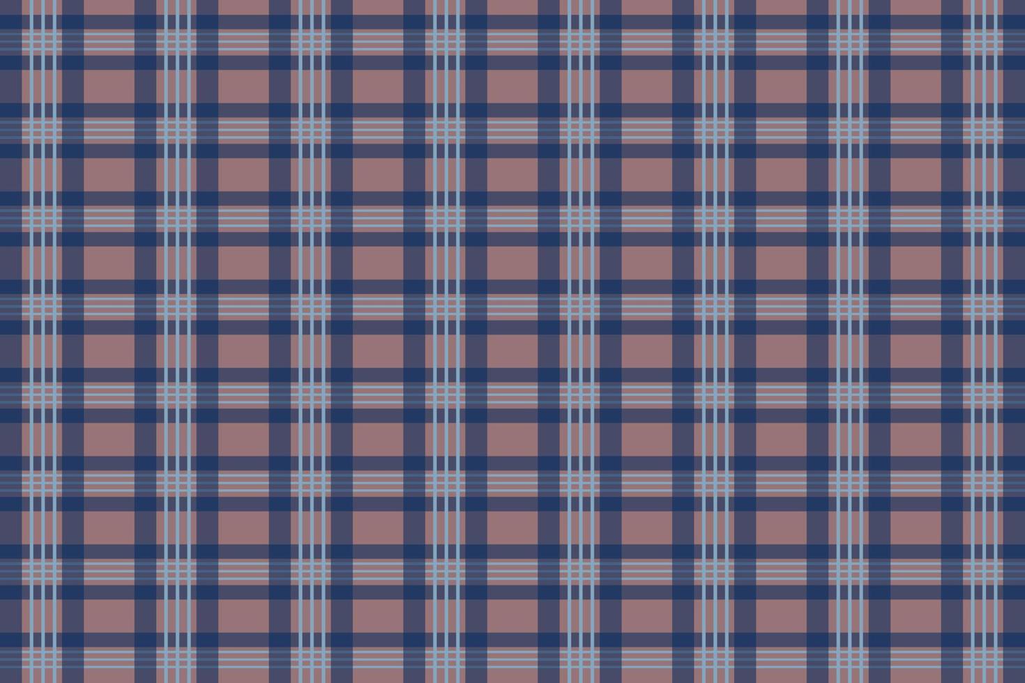 Blue plaid fabric background vector