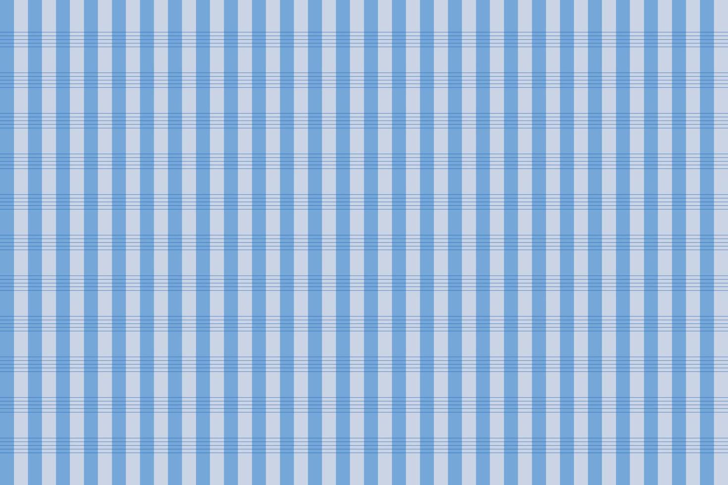 Blue and white gingham fabric with a white background vector