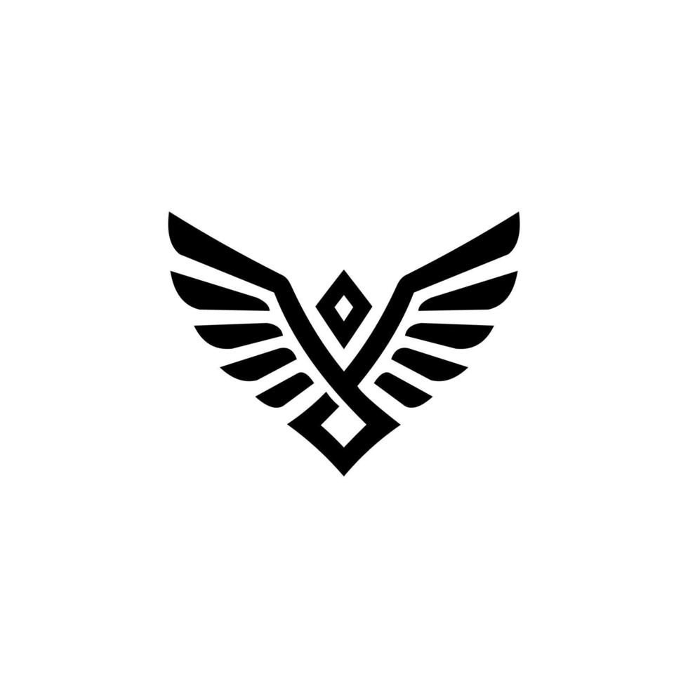 Abstract eagles in a linear style. vector