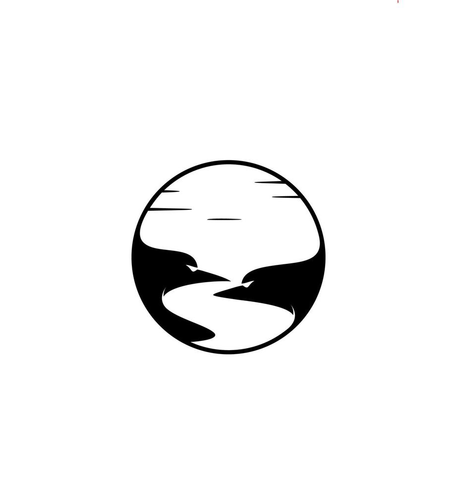águila río logo vector
