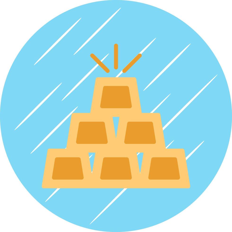 diseño de icono de vector de lingotes de oro