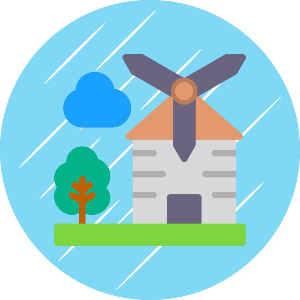 Windmill Vector Icon Design