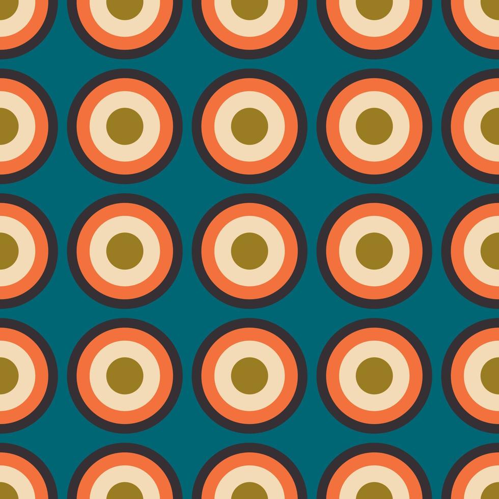 Aesthetic mid century printable seamless pattern with retro design. Decorative 50s, 60s, 70s style Vintage modern background in minimalist mid century style for fabric, wallpaper or wrapping vector