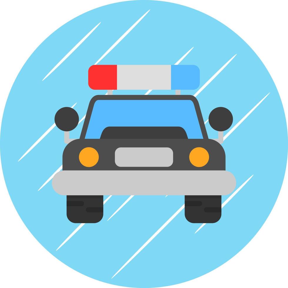 Police Car Vector Icon Design
