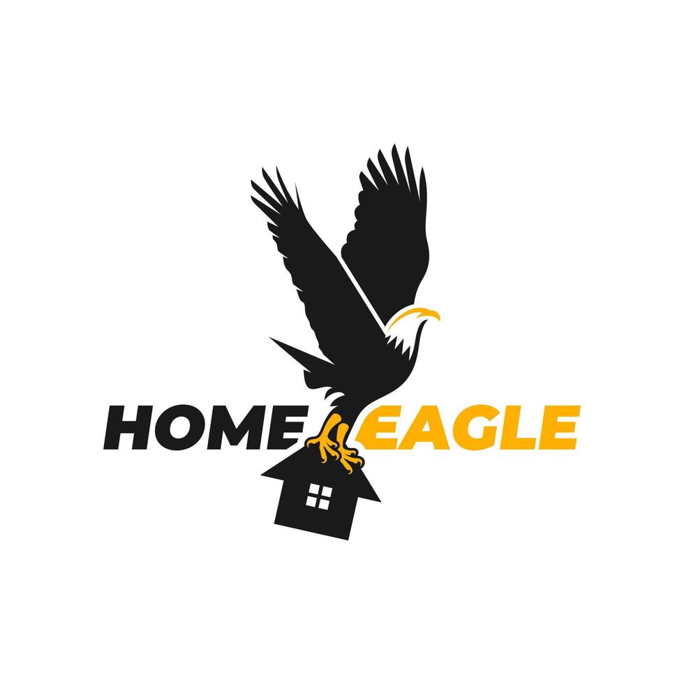 eagle bird house vector illustration logo