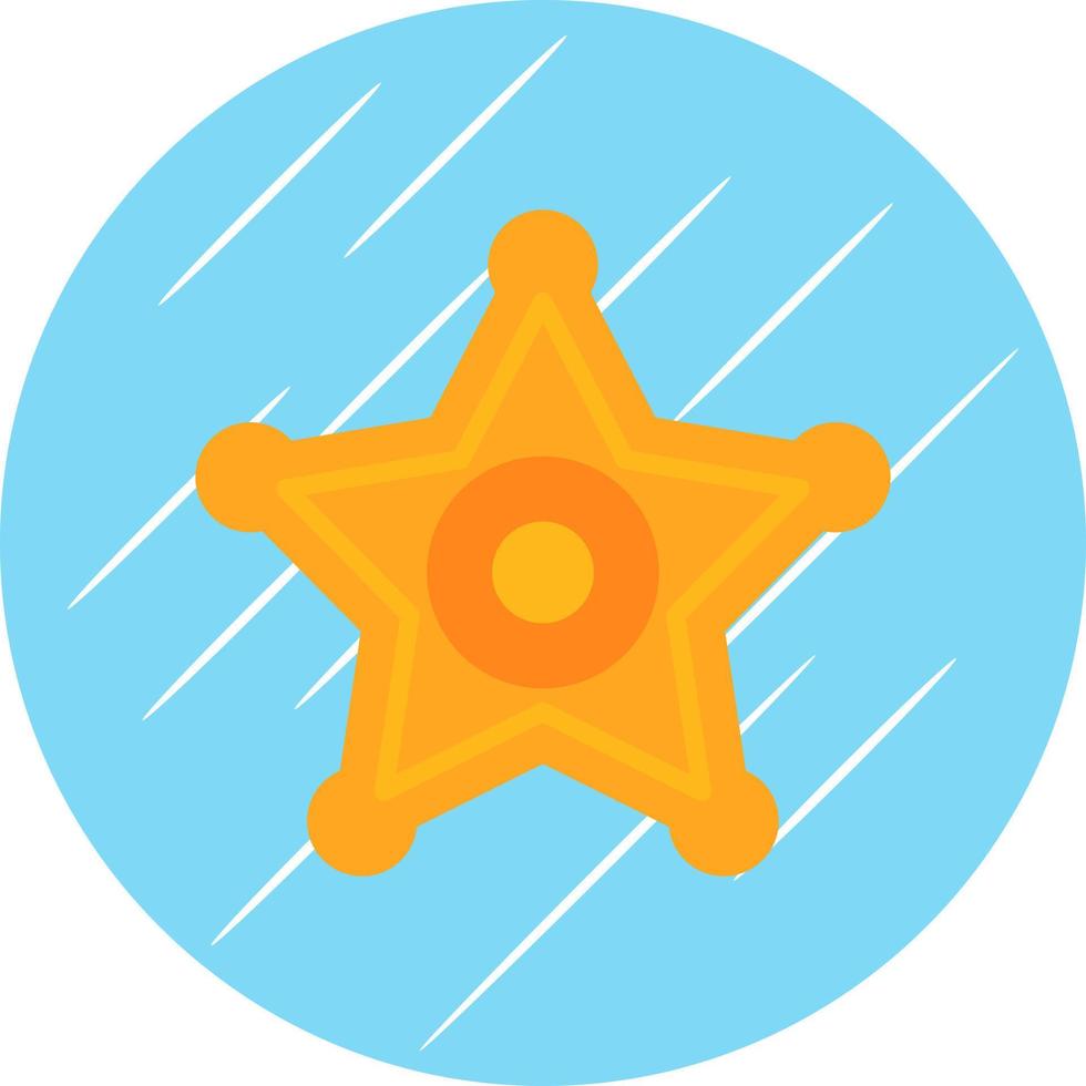 Sheriff Badge Vector Icon Design