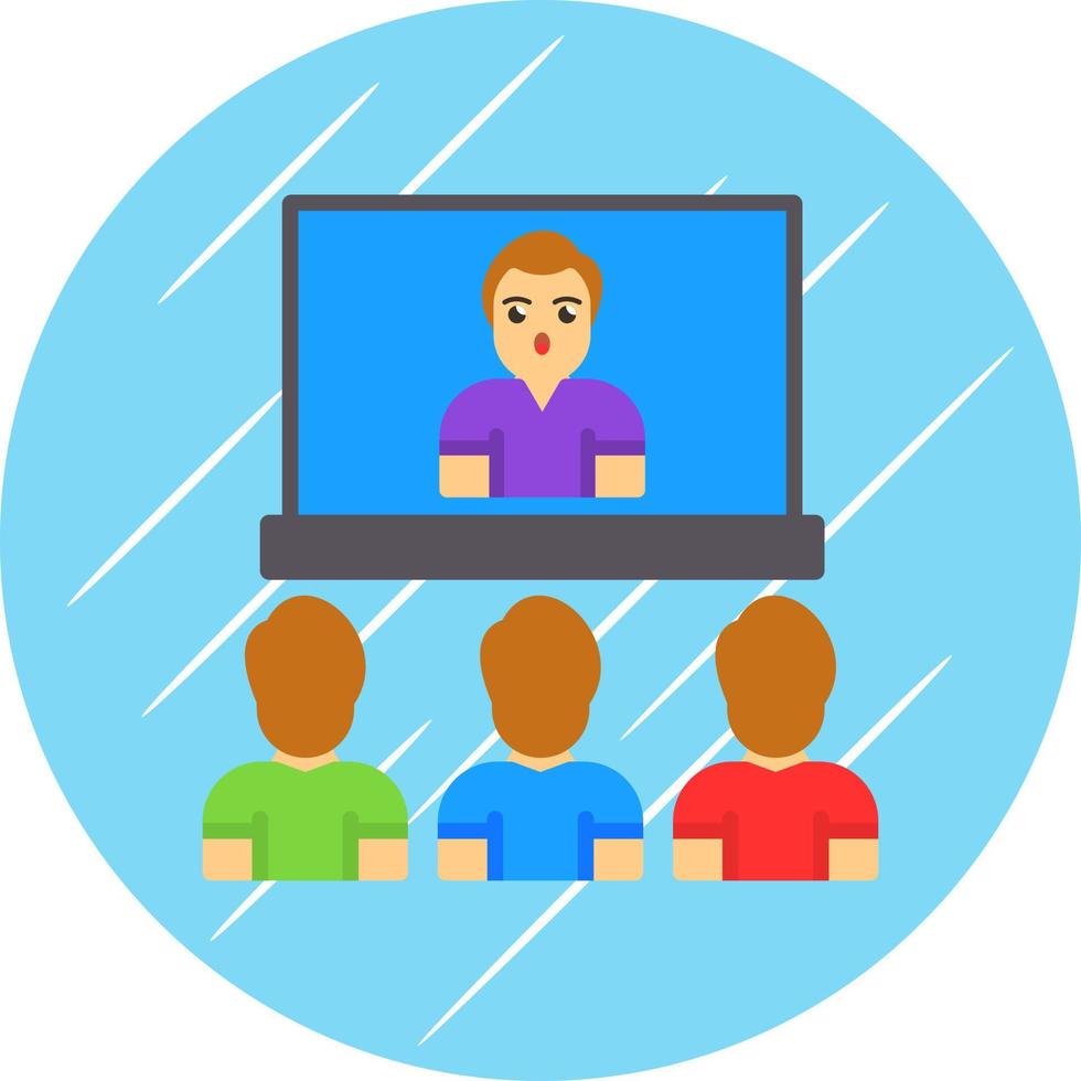 diseño de icono de vector de videoconferencia