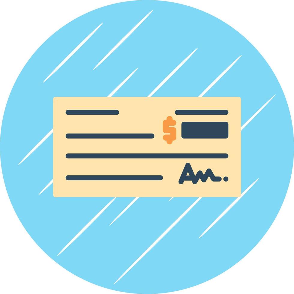 Bank Check Vector Icon Design