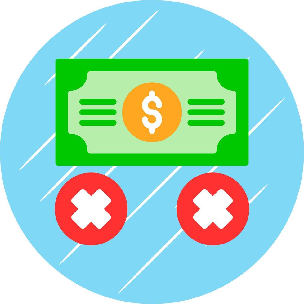 No Money Vector Icon Design