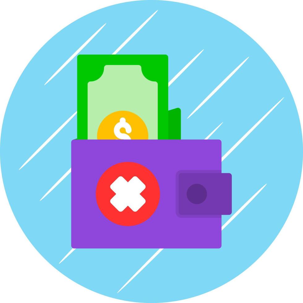 No Money Vector Icon Design