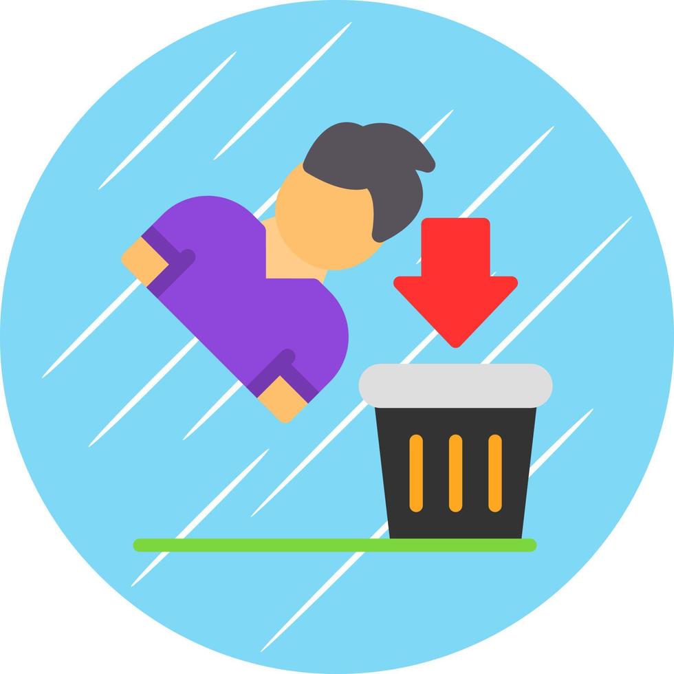 Thrown Away Vector Icon Design