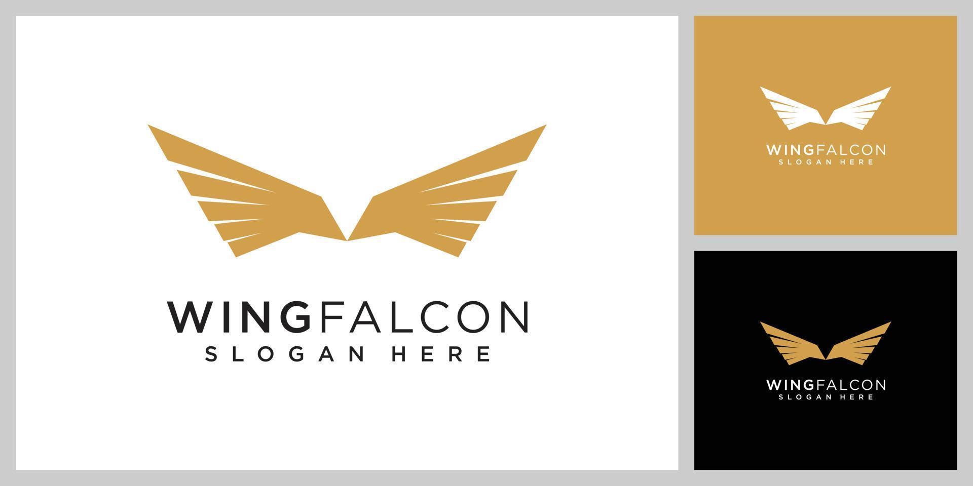 wing falcon logo vector design template