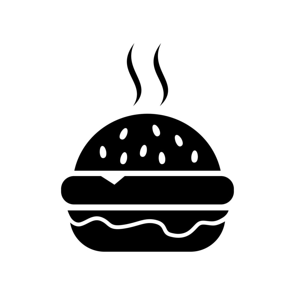 Tasty burger vector icon