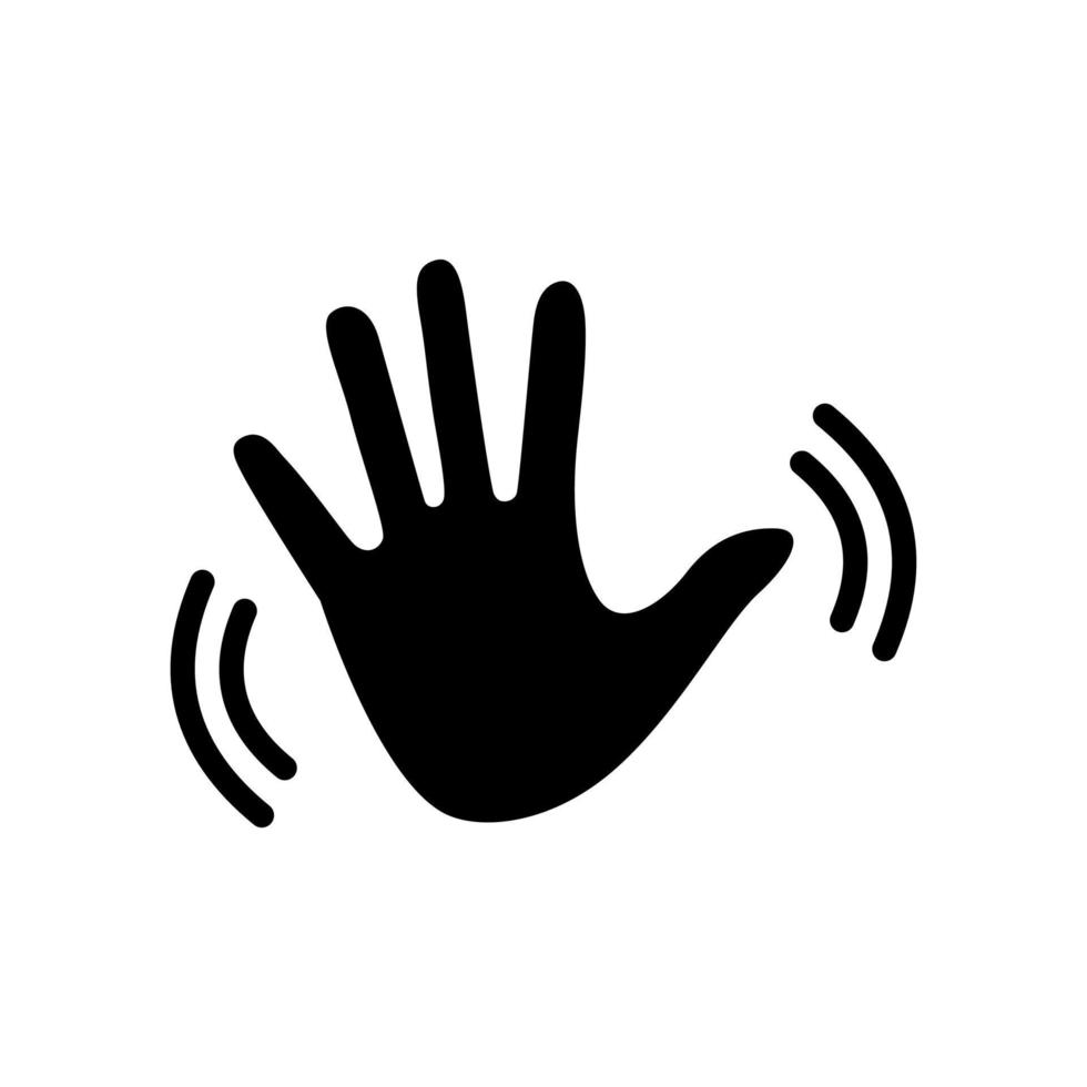 Hand wave waving hi or hello icon vector