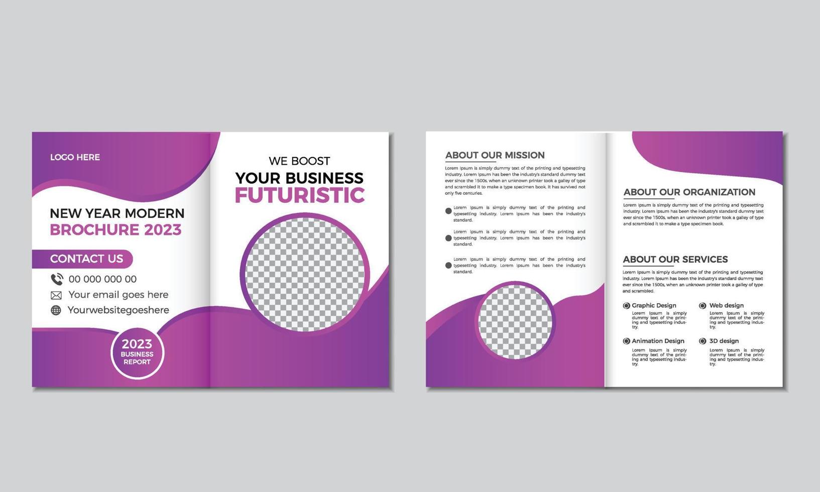 Business templates for bi fold brochure, magazine, vector layout in A4 size.