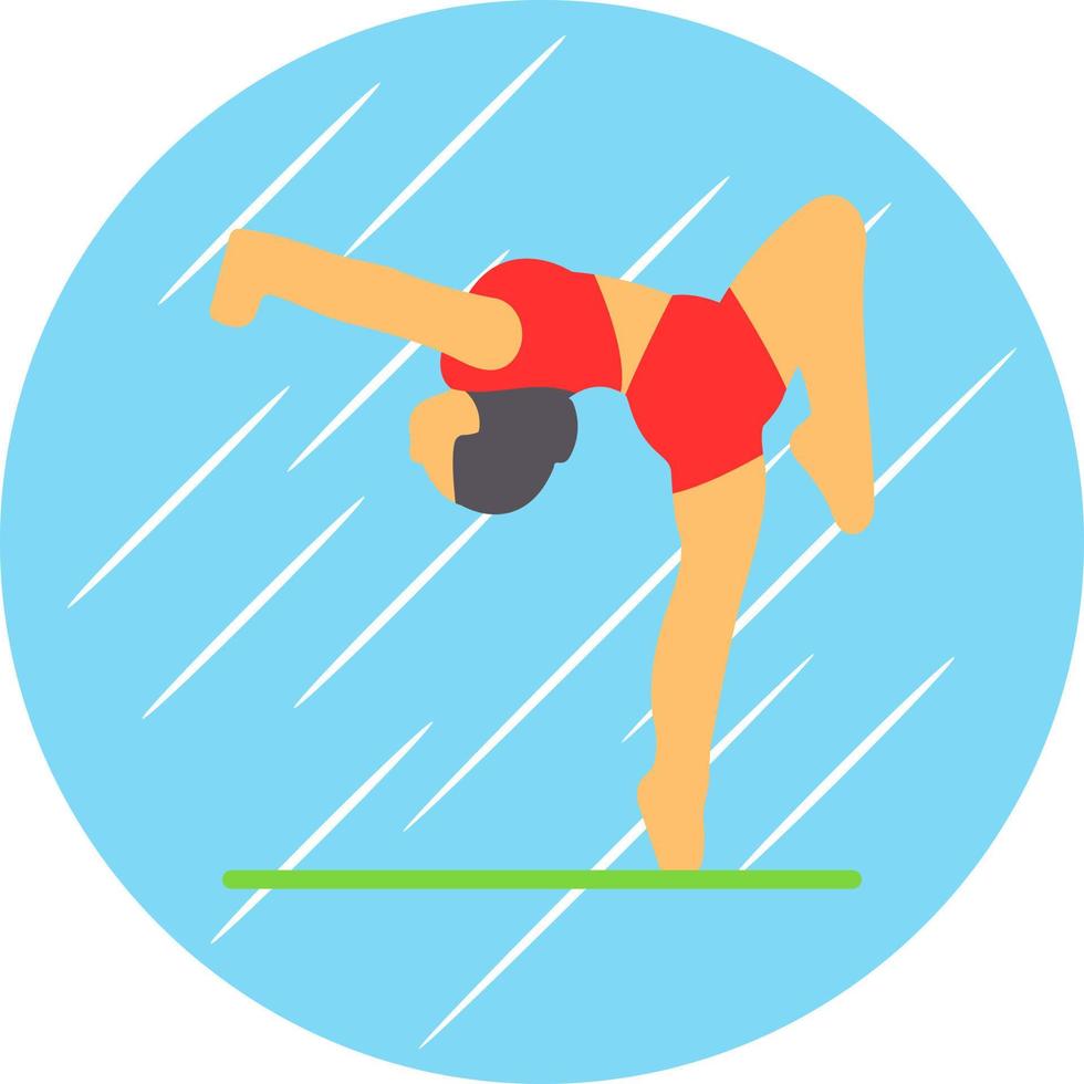 diseño de icono de vector de gimnasta