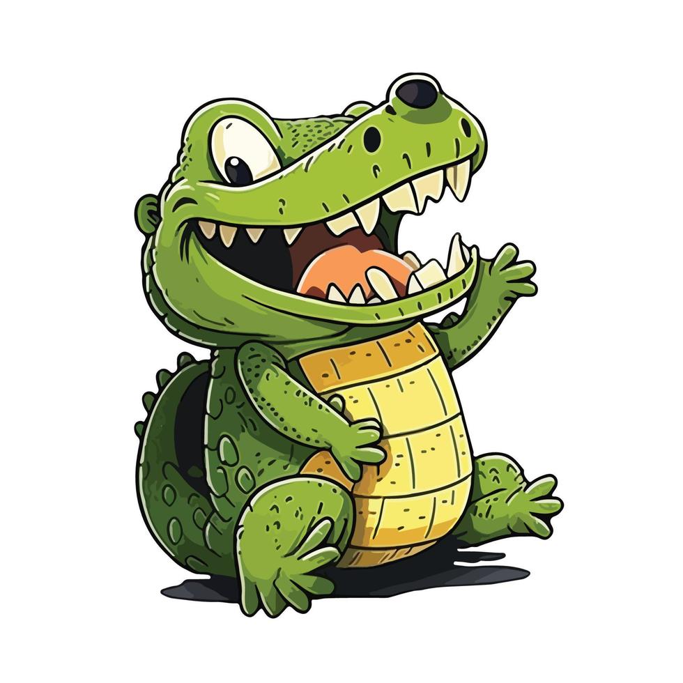 cute Alligator cartoon style vector