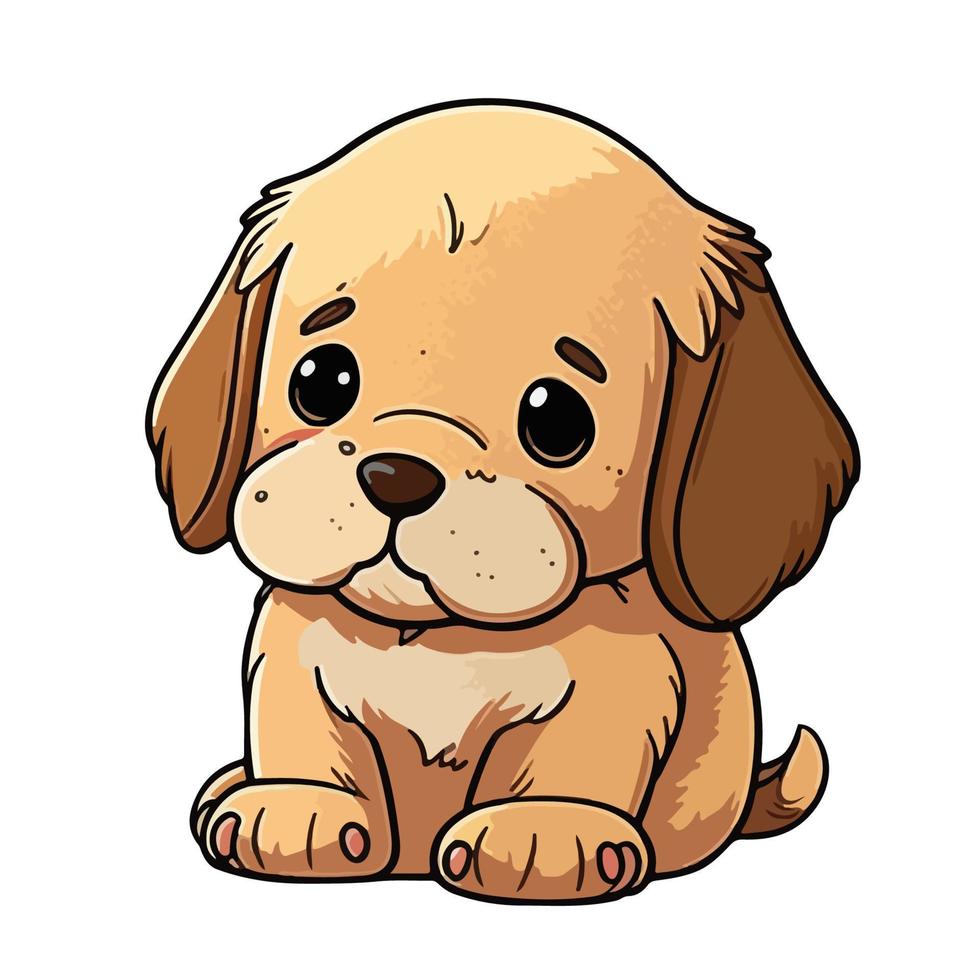 linda perrito dibujos animados estilo vector