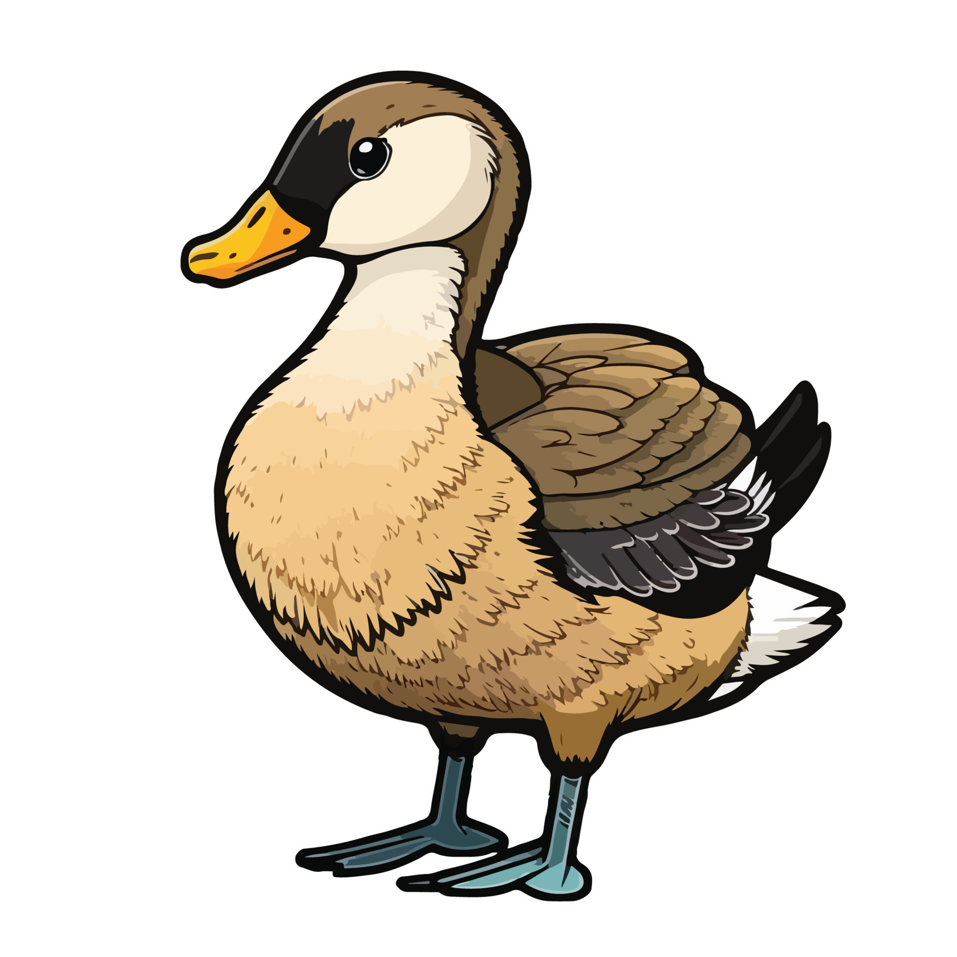 cute goose cartoon style 20901581 Vector Art at Vecteezy