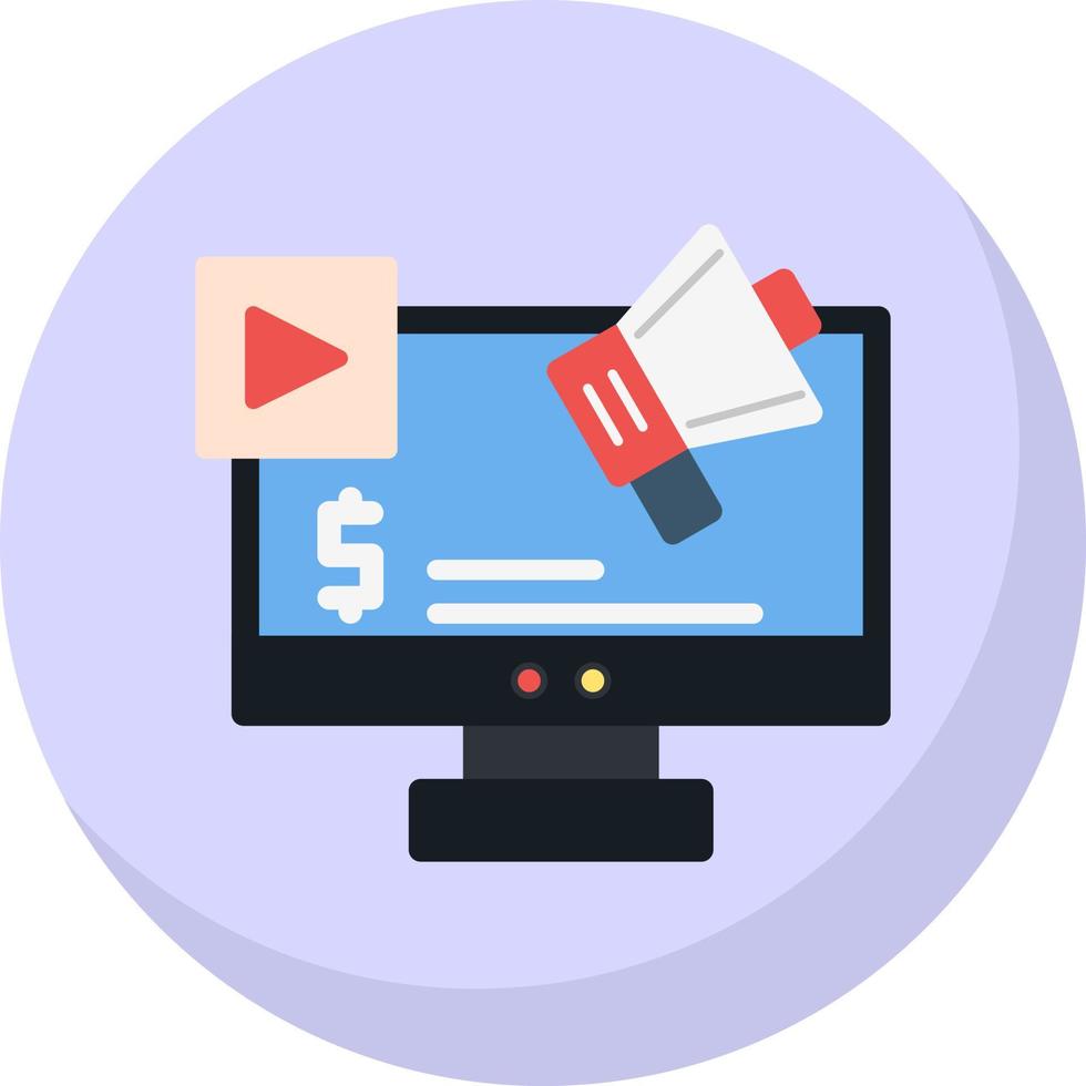 Paid Social Advertising Vector Icon Design