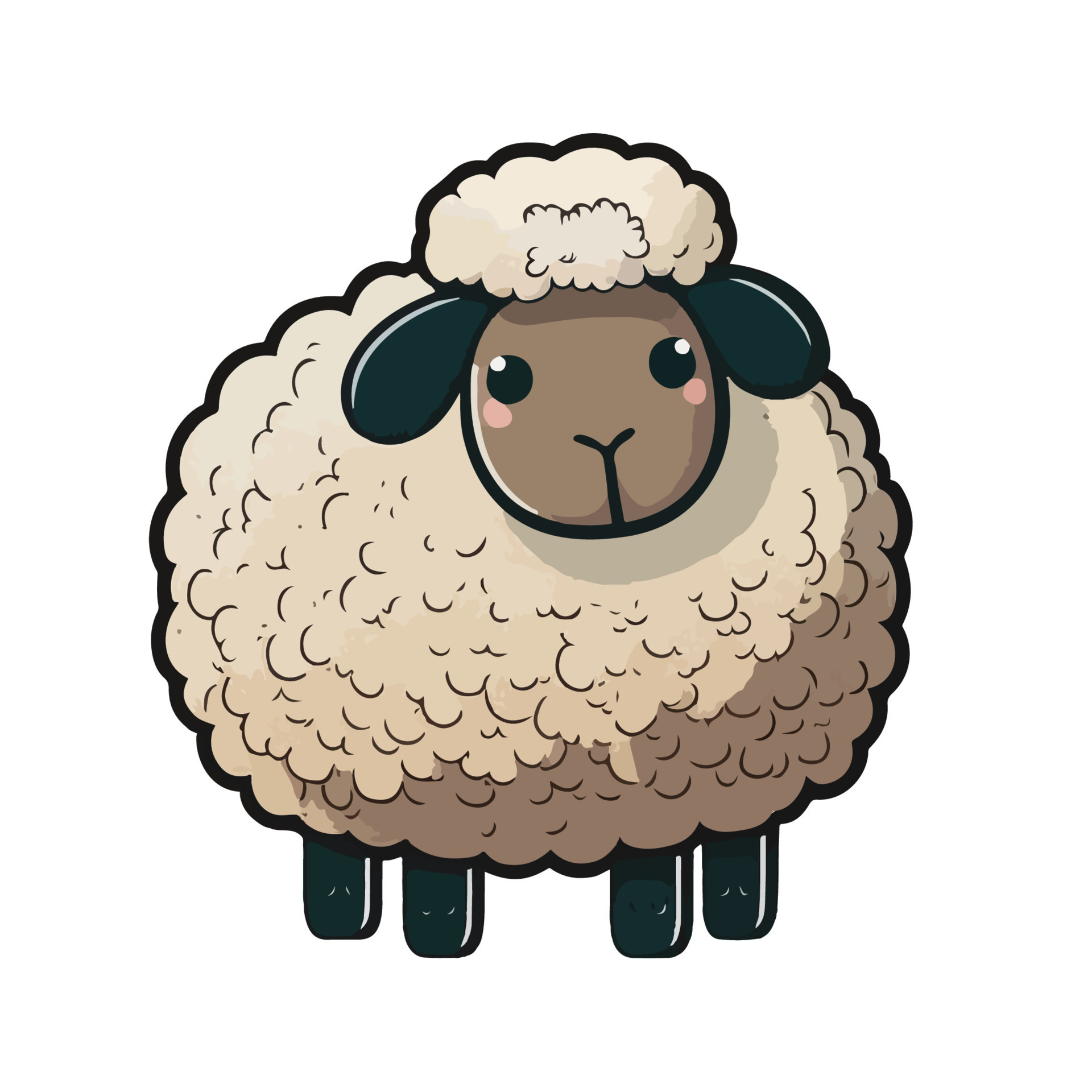 cute sheep cartoon