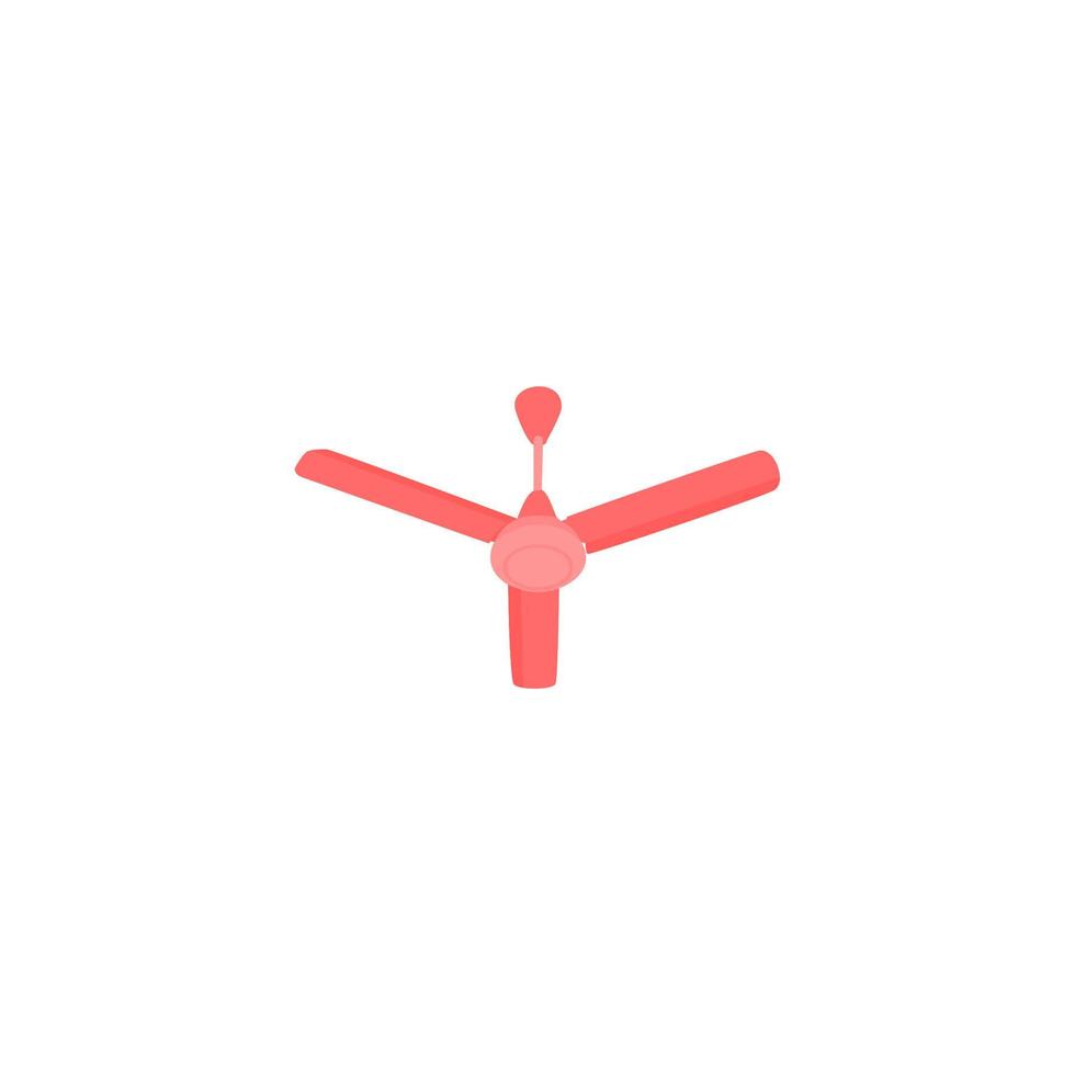 Red propeller on a white background and air lettering on it. vector
