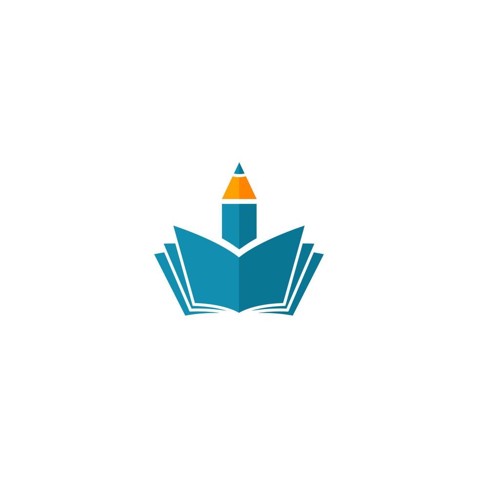 Logo for book and education company vector