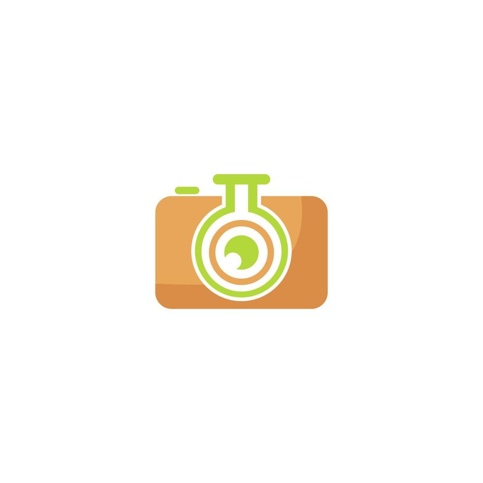 camera logo design with color pattern vector