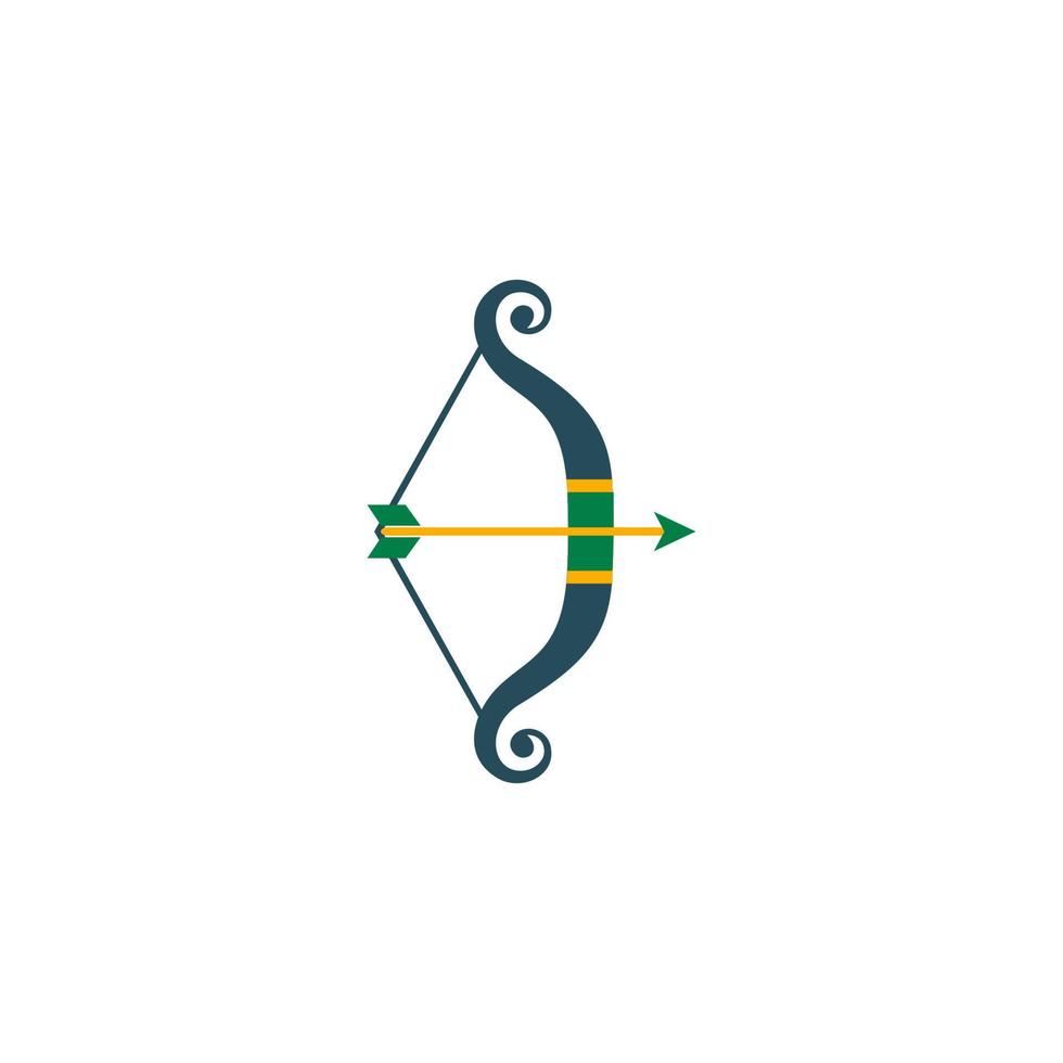 A bow with a yellow arrow that says vector