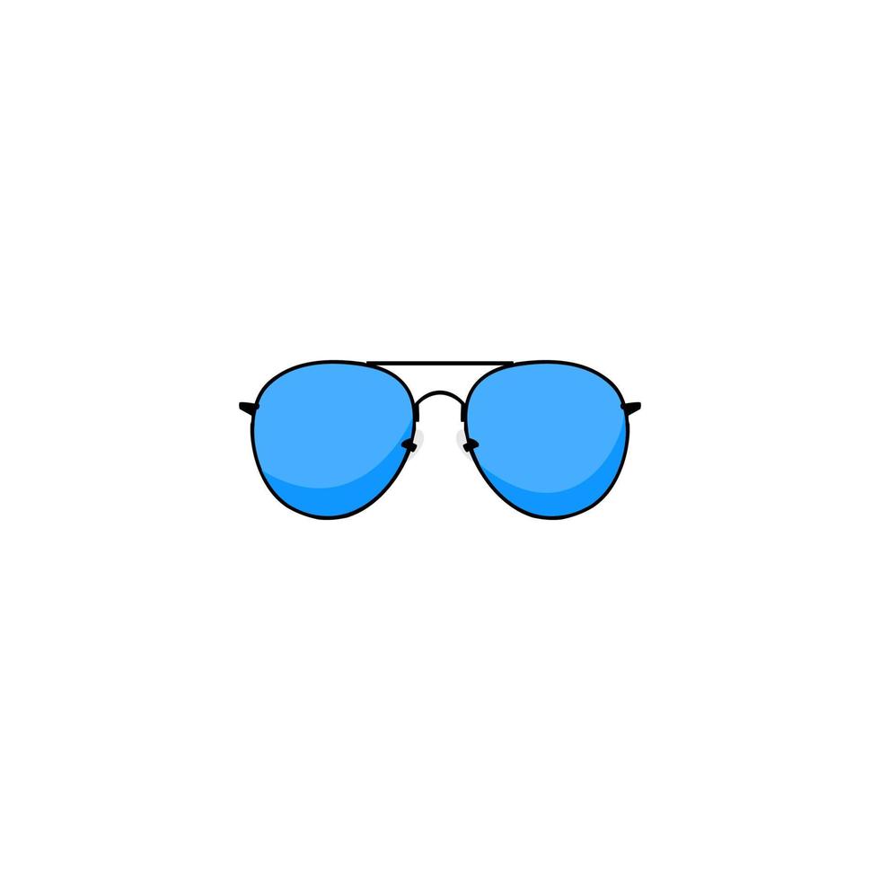 A blue sunglasses with a white background vector
