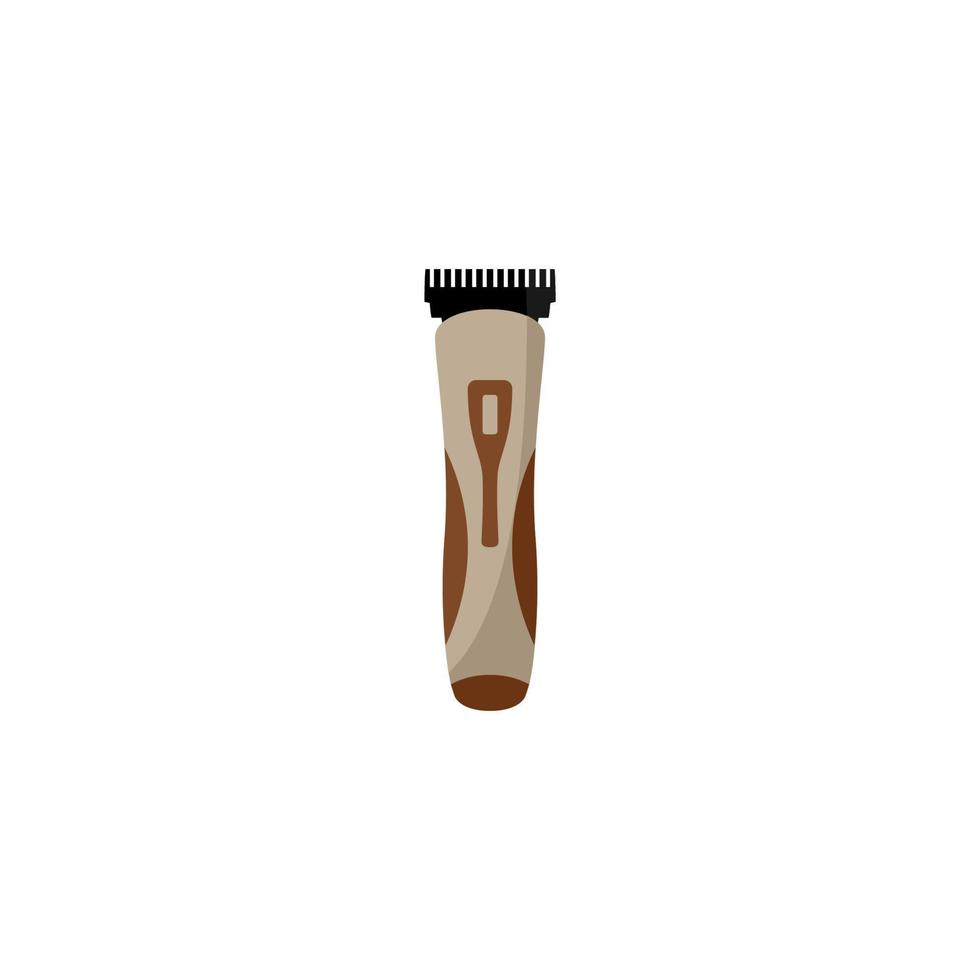 A brown and gold hair clipper with a handle that says'hairdresser ' vector