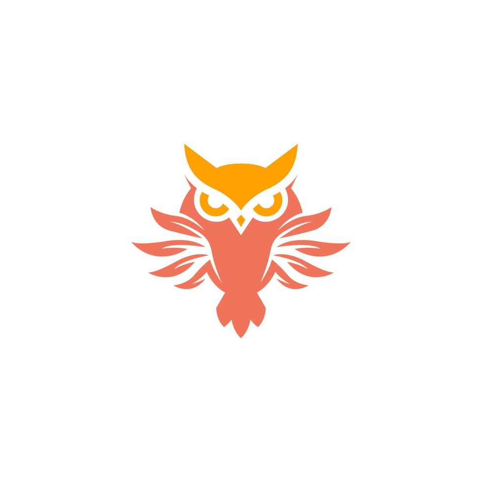 owl logo design. owl head logo. vector