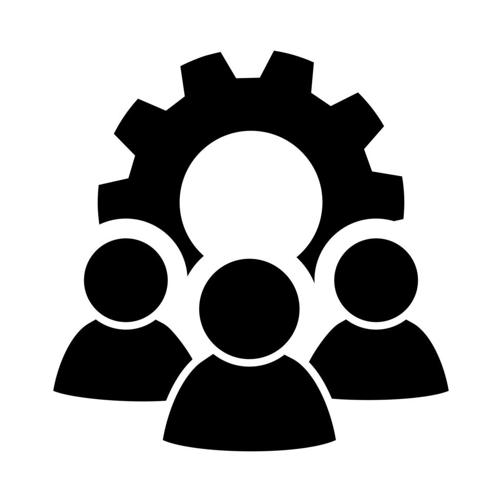 Team of some employees icon vector. Teamwork illustration sign. development team symbol. technical support logo. vector