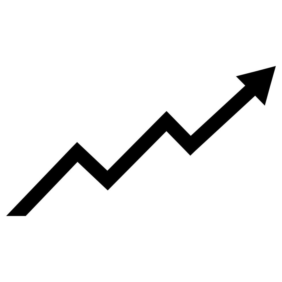 Growth Trend Chart icon vecto set. Profit graph illustration sign collection. up arrow symbol or logo. vector