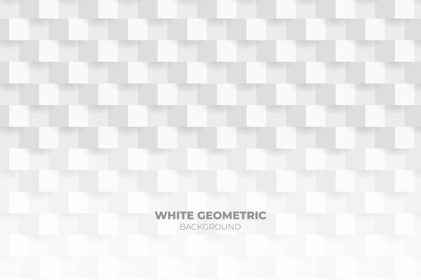 White 3D Geometric Background vector