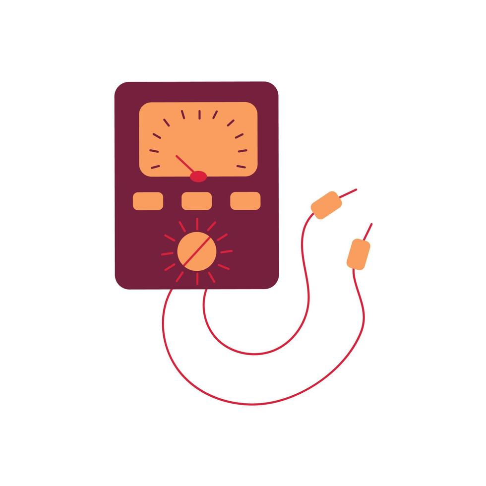 Ammeter. Vector isolated icon. Measuring current strength