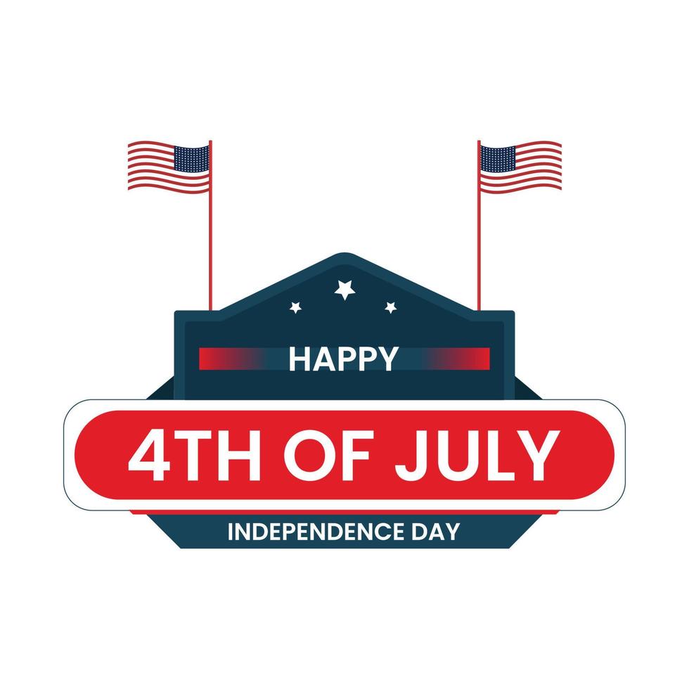 4th of July background design with realistic lovely elements. EPS10 vector illustration.
