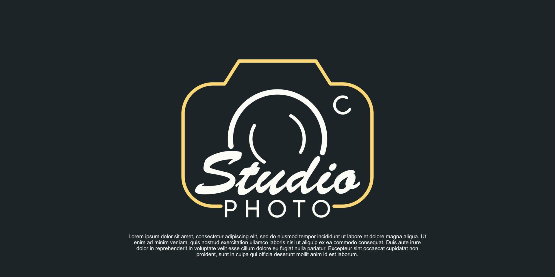 fotografía logo diseño con modelo vector