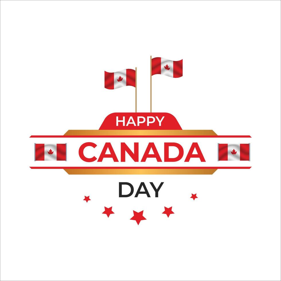 Happy Canada Day 1th of July card vector