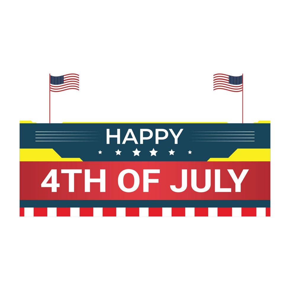 4th of July background design with realistic lovely elements. EPS10 vector illustration.