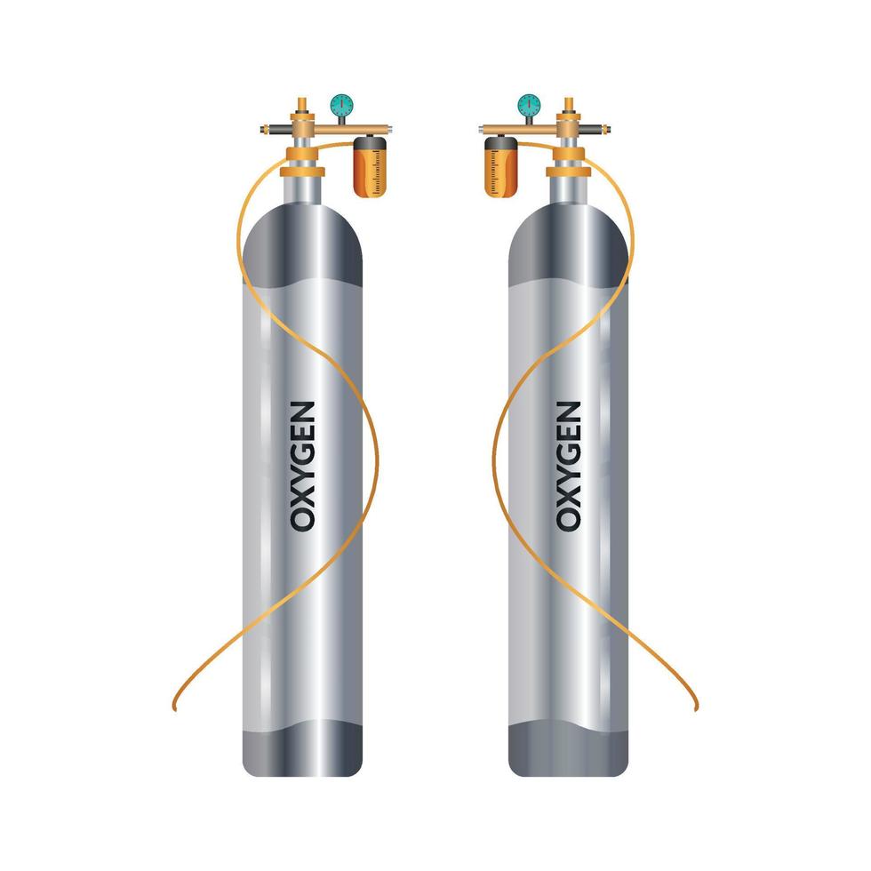 oxygen tank or cylinder vector