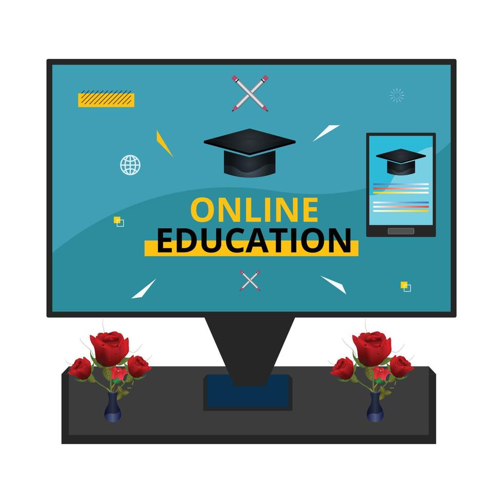 Education and Knowledge Online Concept vector