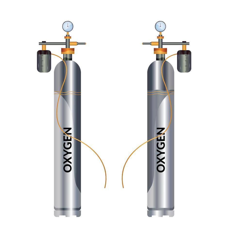 oxygen tank or cylinder vector