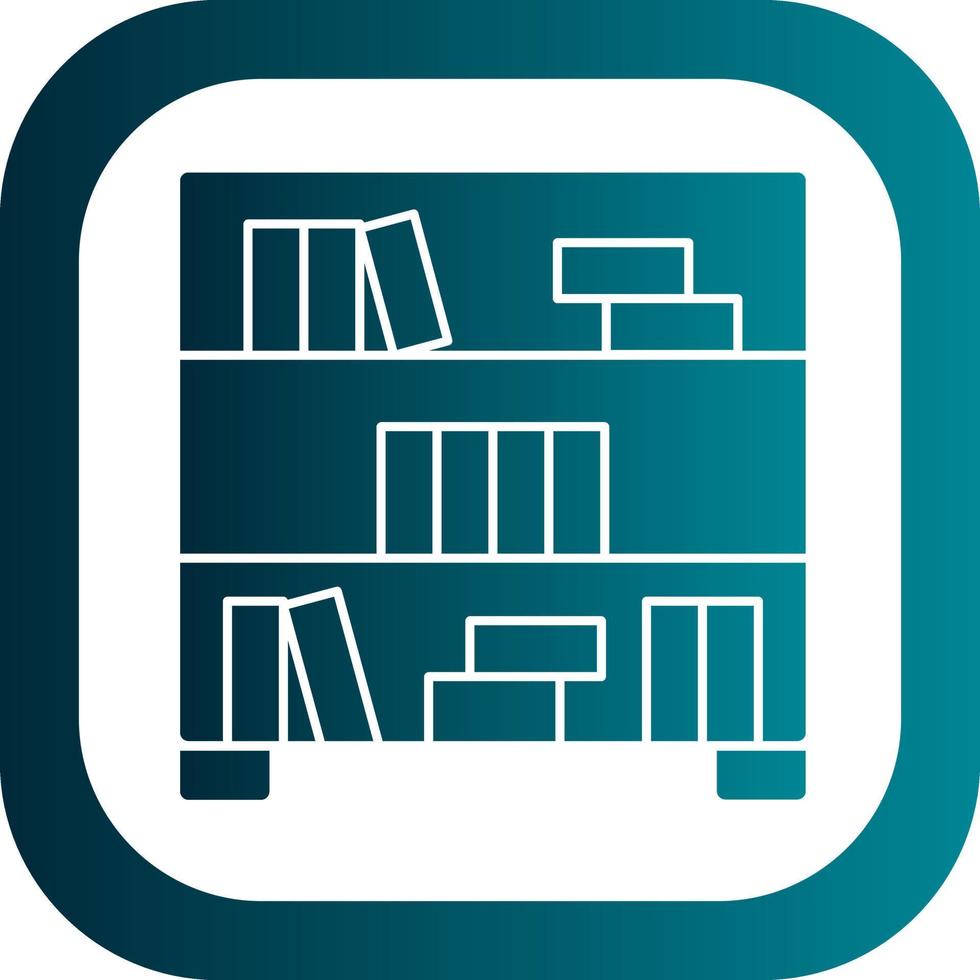 Bookshelf Vector Icon Design