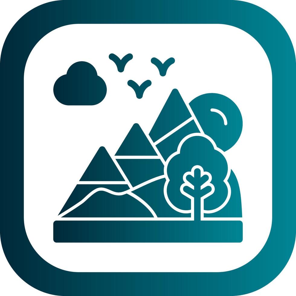 Landscape Vector Icon Design