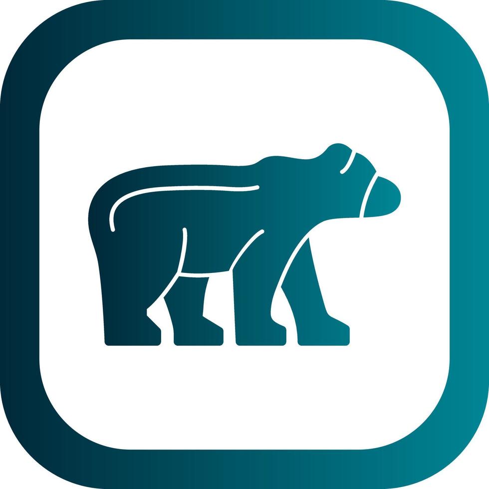 diseño de icono de vector de oso