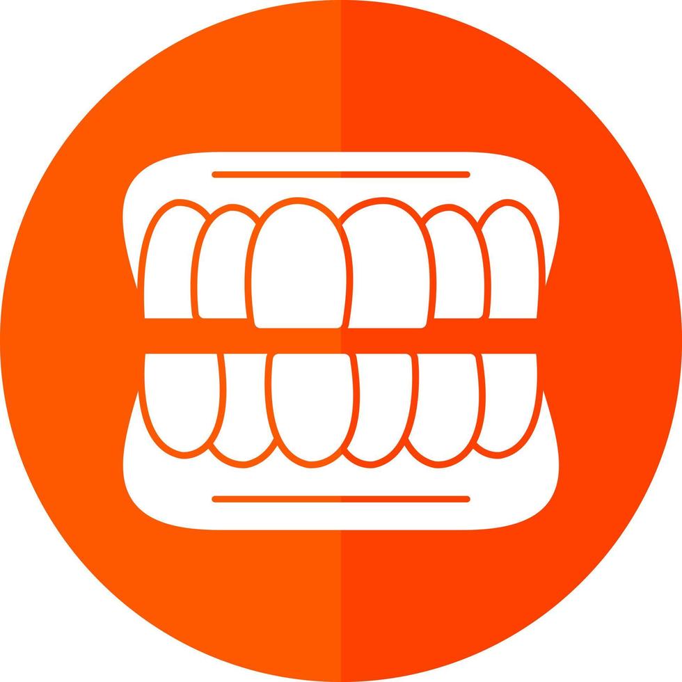 diseño de icono de vector de dentadura postiza