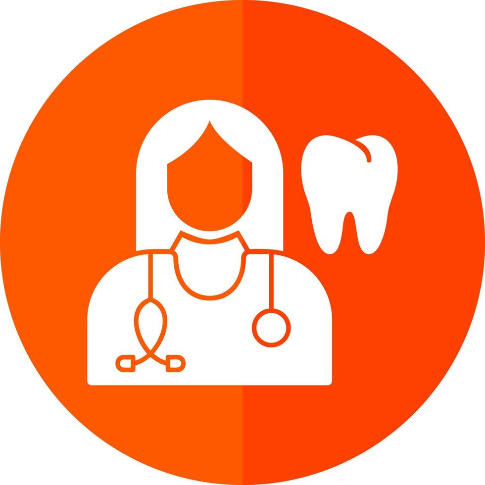 Female Dentist Vector Icon Design